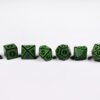Ancient One Pact Poly-Dice Set containing seven different dice: a D20, D100, D12, D10, D8, D6 and a D4
